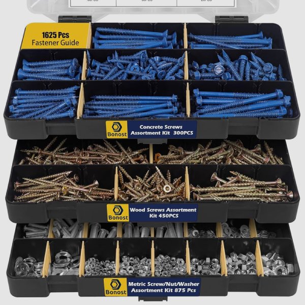 Set of Screws and Fasteners